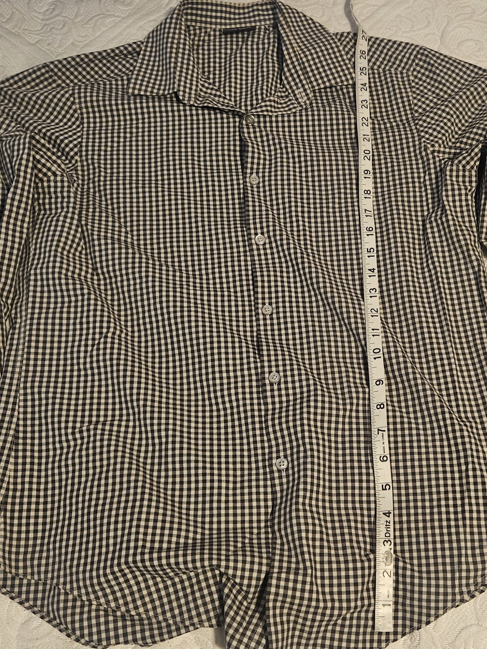 Van Heusen Flex3 Slim Fit Button Shirt Office Casual Checkered Pattern Medium